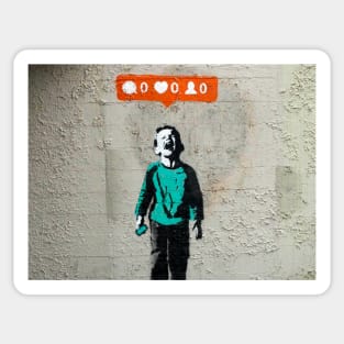 Banksy 0 Likes Art Social Media Lover Sticker